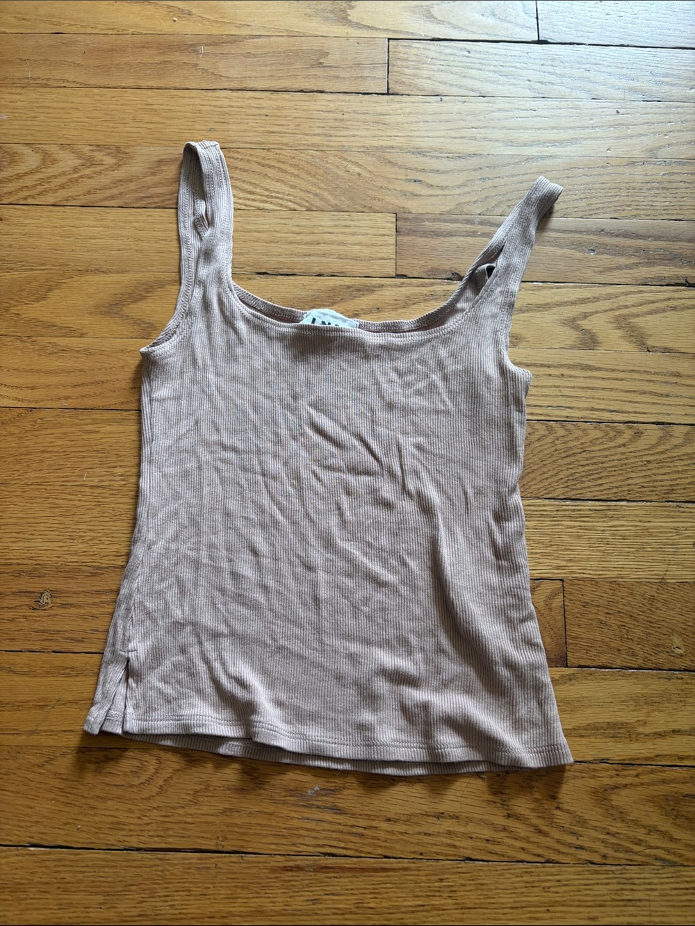 LNA Essential Scoop Tank - Nude Color - Size Small